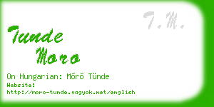 tunde moro business card